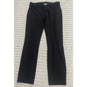 Garnet Hill Dress Pants Stretch Comfort Trousers Size 4 Black 32318 Straight Leg